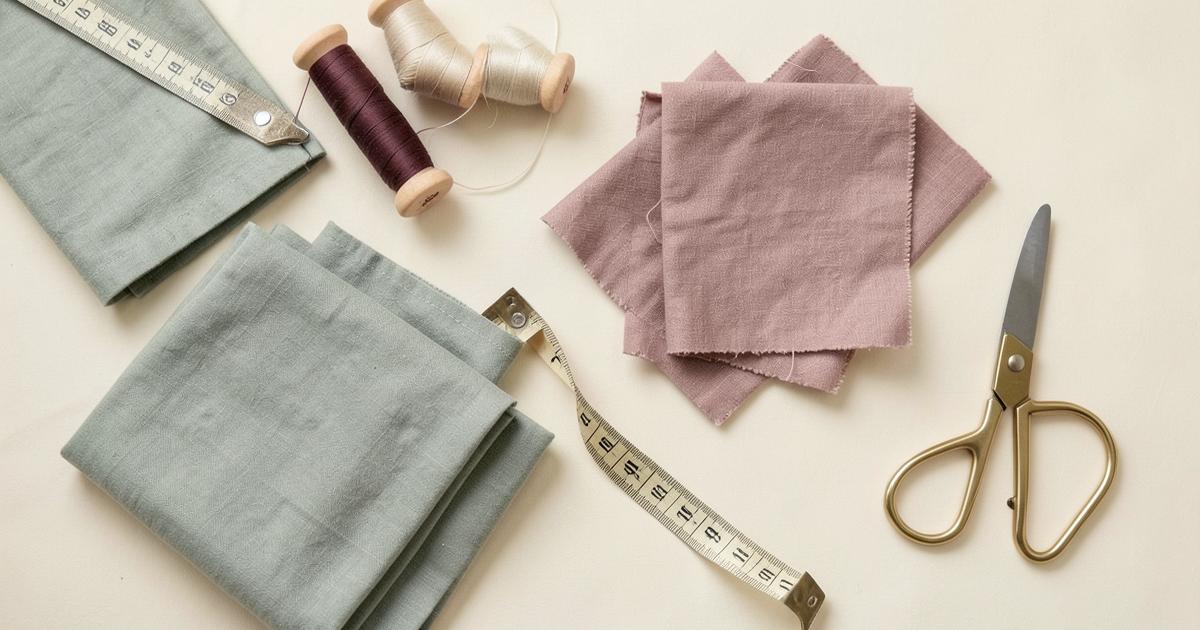Telas, hilos y herramientas de costura del taller de KCM Modas